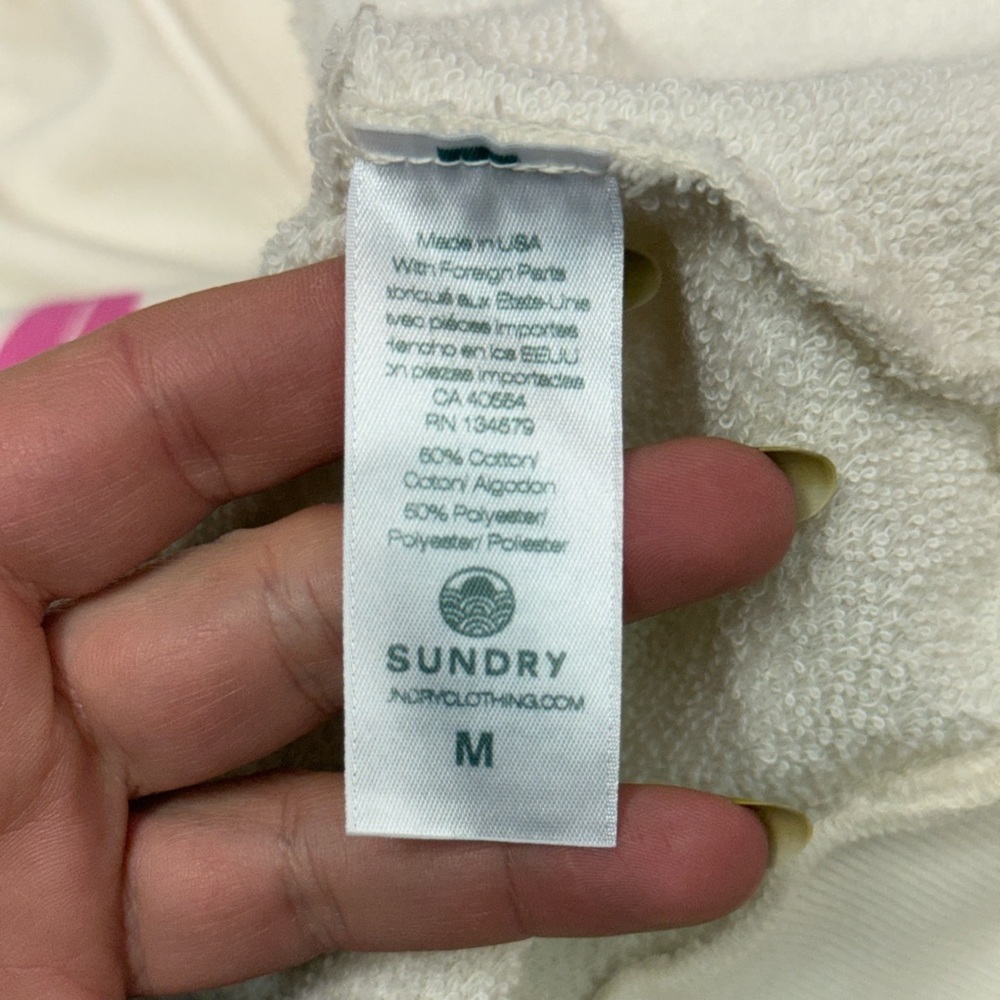 Sundry Sport Club Sweatshirt, Size Medium, Casual Pullover Clean Girl Sweater - Picture 8 of 12